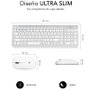 Subblim Combo Dual Prestige Extendido Plata/Blanco SUBKBC-DCEP10